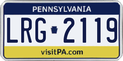 PA license plate LRG2119