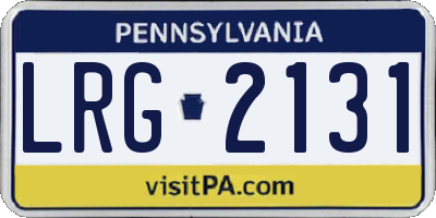 PA license plate LRG2131
