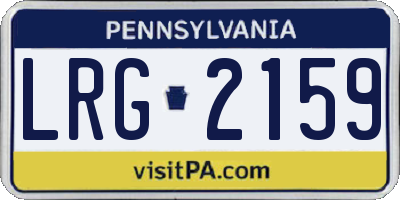 PA license plate LRG2159