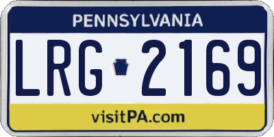 PA license plate LRG2169