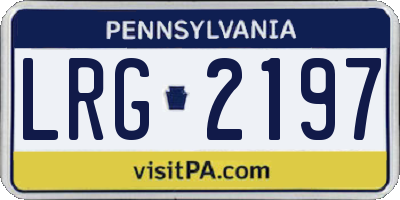 PA license plate LRG2197