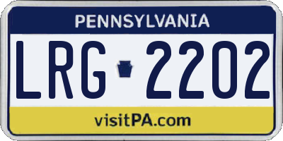 PA license plate LRG2202