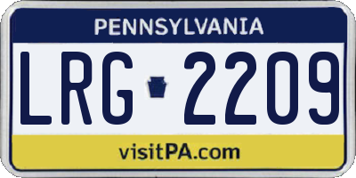 PA license plate LRG2209