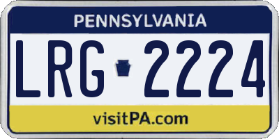PA license plate LRG2224