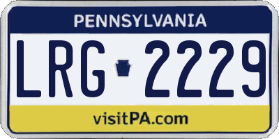 PA license plate LRG2229