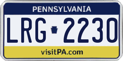 PA license plate LRG2230