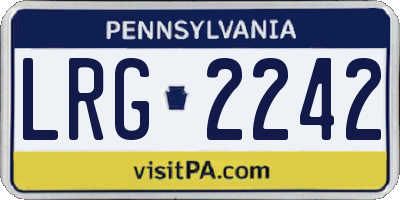 PA license plate LRG2242