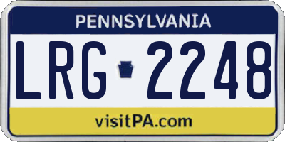 PA license plate LRG2248