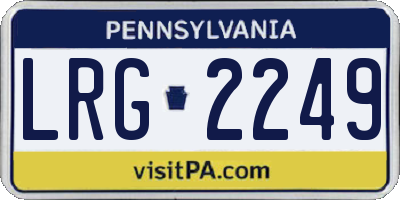 PA license plate LRG2249
