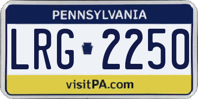 PA license plate LRG2250