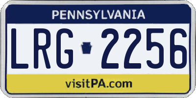 PA license plate LRG2256