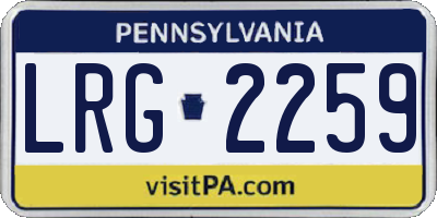 PA license plate LRG2259