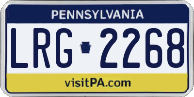PA license plate LRG2268