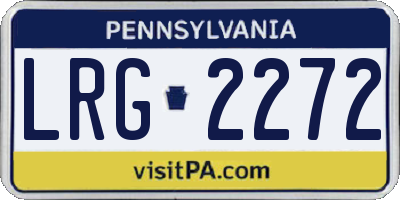 PA license plate LRG2272