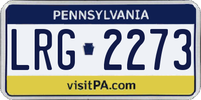 PA license plate LRG2273