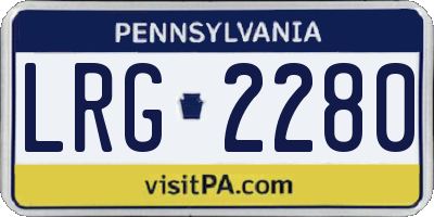 PA license plate LRG2280