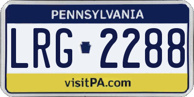 PA license plate LRG2288
