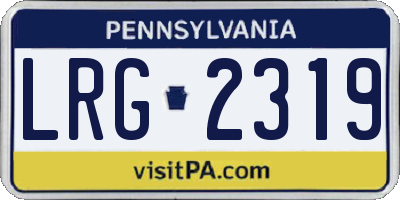PA license plate LRG2319