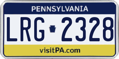 PA license plate LRG2328