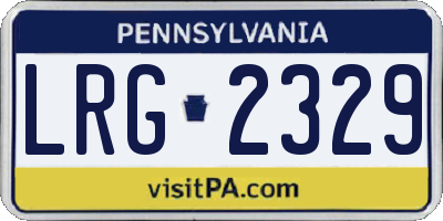 PA license plate LRG2329
