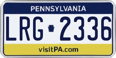 PA license plate LRG2336