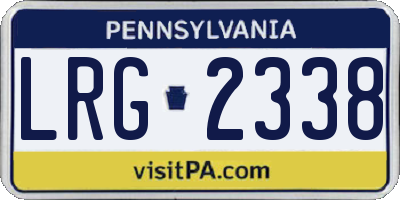 PA license plate LRG2338