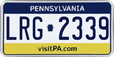 PA license plate LRG2339