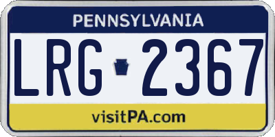 PA license plate LRG2367