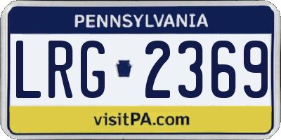 PA license plate LRG2369