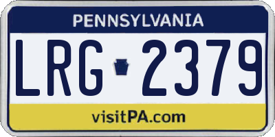 PA license plate LRG2379