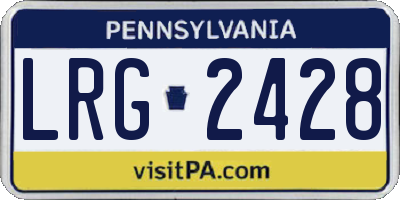 PA license plate LRG2428
