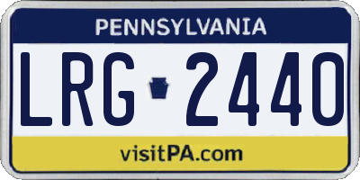 PA license plate LRG2440