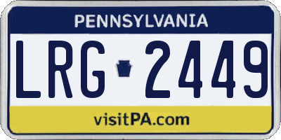 PA license plate LRG2449