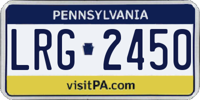 PA license plate LRG2450