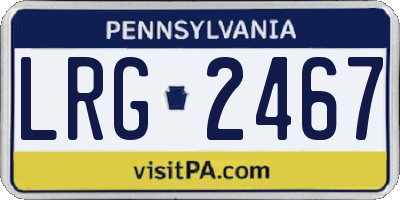 PA license plate LRG2467