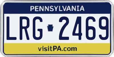 PA license plate LRG2469