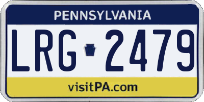 PA license plate LRG2479