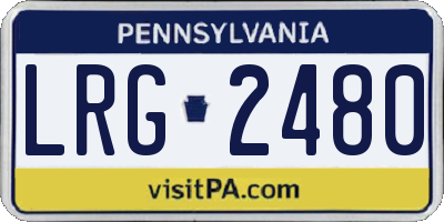 PA license plate LRG2480