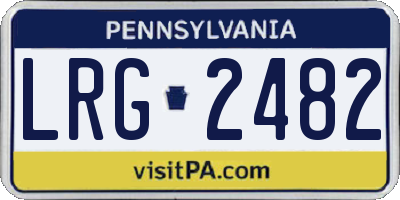 PA license plate LRG2482
