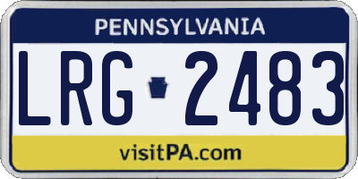 PA license plate LRG2483