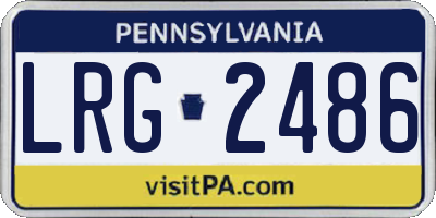 PA license plate LRG2486