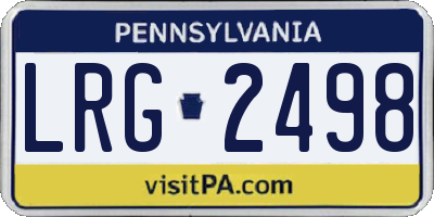 PA license plate LRG2498