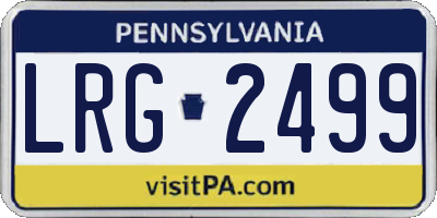 PA license plate LRG2499