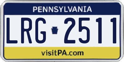 PA license plate LRG2511