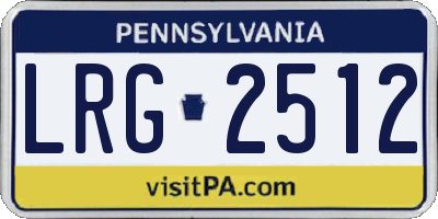 PA license plate LRG2512