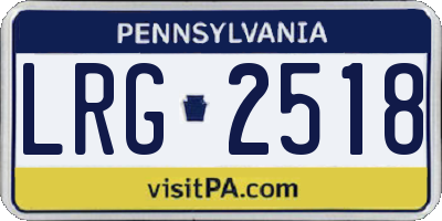 PA license plate LRG2518