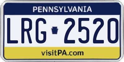 PA license plate LRG2520