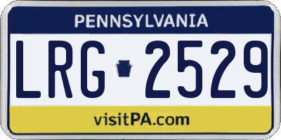 PA license plate LRG2529