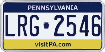 PA license plate LRG2546