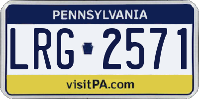 PA license plate LRG2571